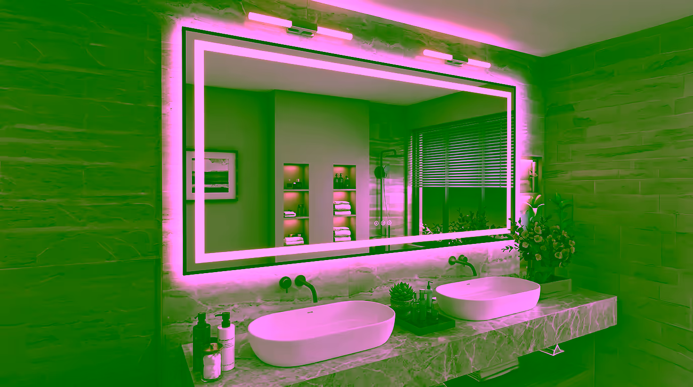 Painel de Espelho com Led